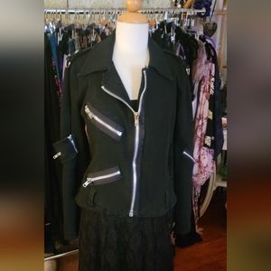 lip service denim moto jacket